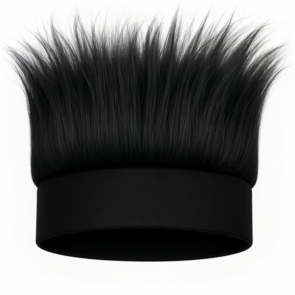 Peluca de Diadema CHAKAKA Negra con Pelo Peludo - Disfraz de Fiesta