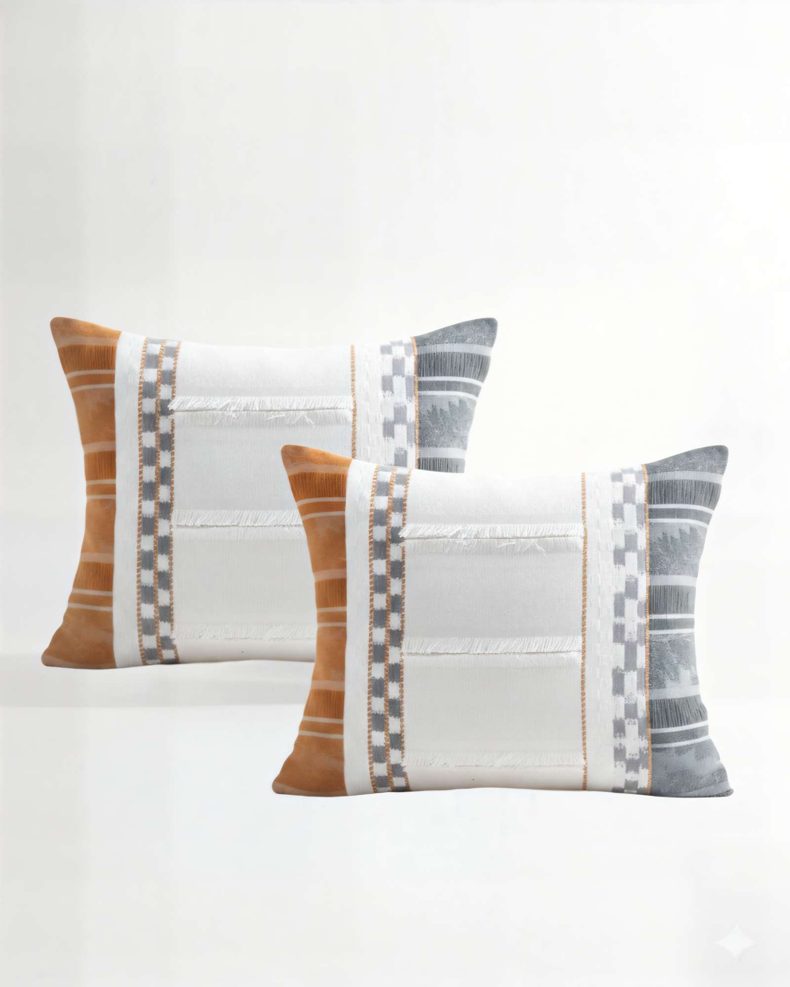 Genérico - Set De 2 Fundas De Cojin 45Cmx45Cm Empalme Rombo 3