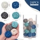 thumbnail image 2 of Bolas decorativas de ratán DomeStar de 5 cm, azul oscuro y blanco, 2 of 6