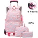 thumbnail image 1 of Rolling School Bags for Girls Backpack Children Waterproof School Backpacks with Wheels Middle School Trolley Luggage Back Pack, 1 of 3