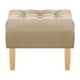 thumbnail image 1 of Pouf Wood 1c Felpa 05 Beige, 1 of 4