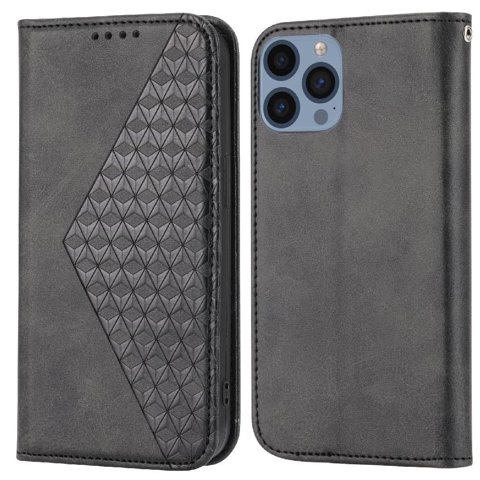 Funda Flip Foxdock Para Iphone 12 , Estilo Billetera Con Diseño Rombo, Correa De Mano Y Soporte, Uso Diario