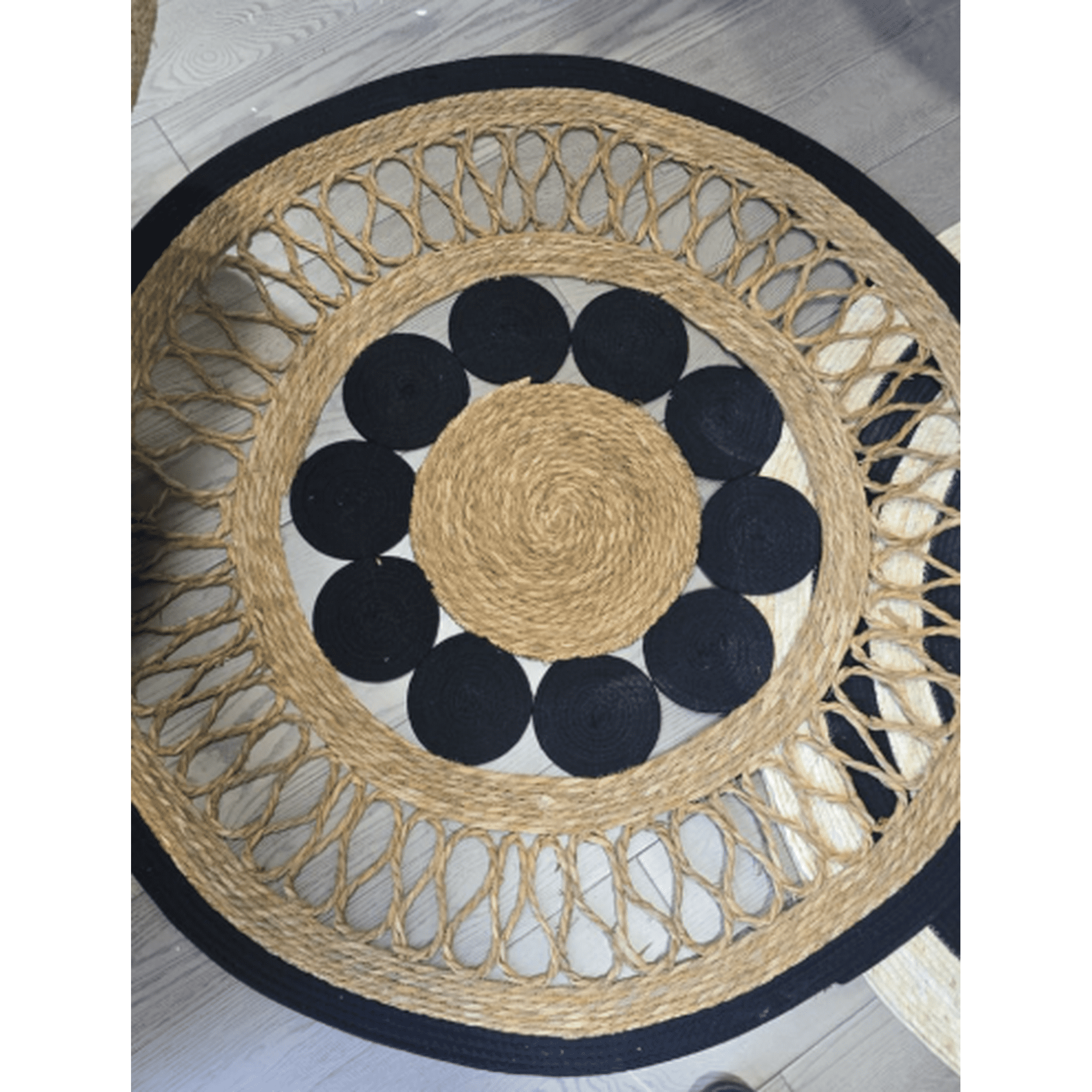 Angeles Del Hogar - Alfombra De Yute Redonda 120 Cm