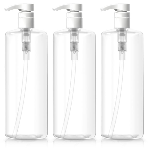 Botellas De Champú Botella Grande Con Bomba De 950 Ml Paquete De 3 Unidades Transparente