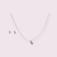 thumbnail image 3 of Set Conjunto Collar Nylon Aros Punto De Luz Plata 5mm Amor, 3 of 3