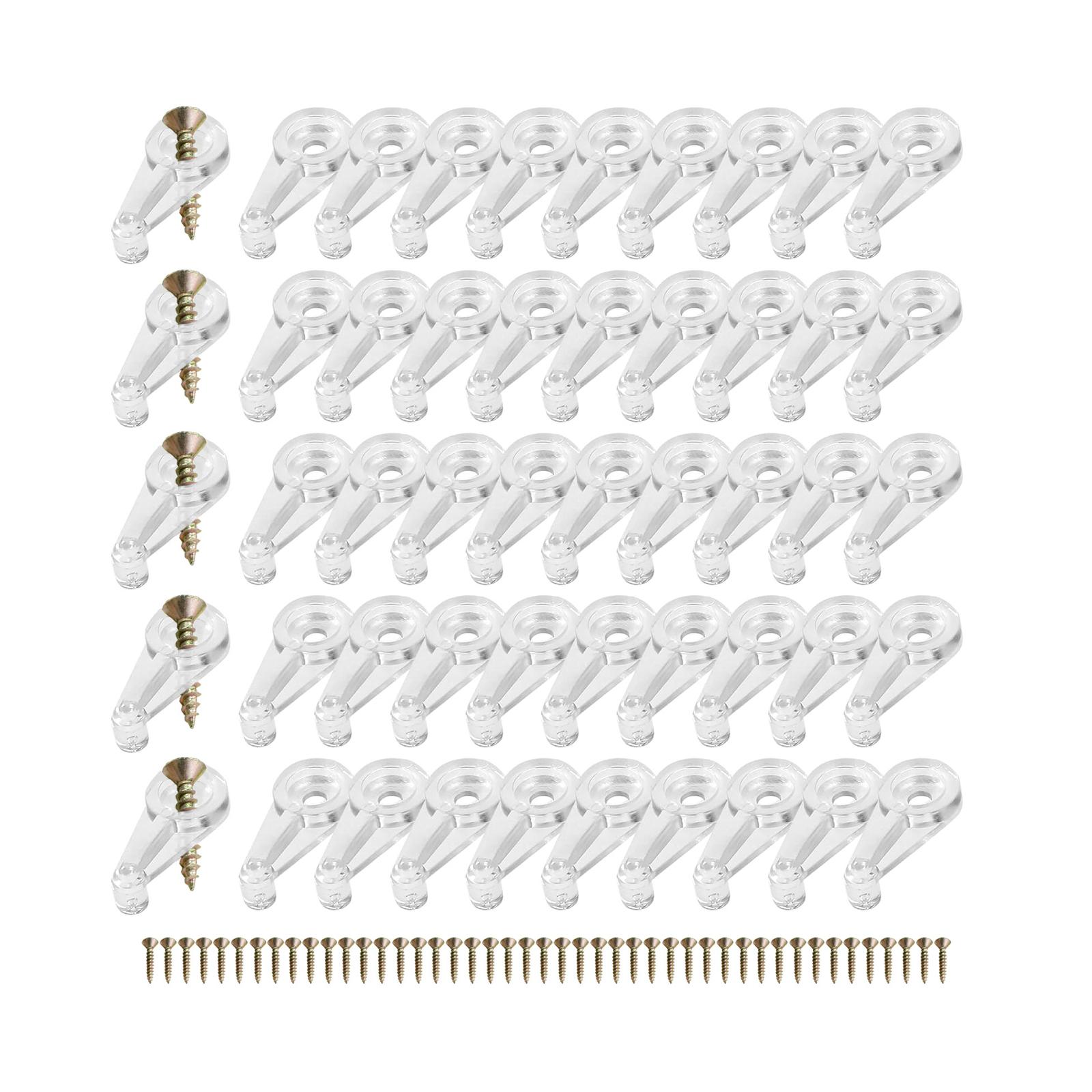 Bothyi - 50X Clips De Retención De Vidrio Clips De Gabinete De Vidrio Para Fijación De Pantalla Vidrio De Ventanas