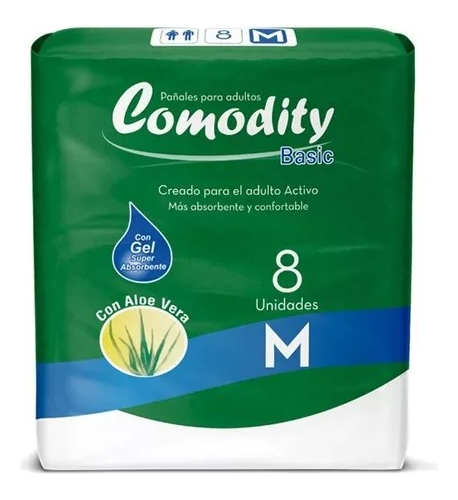 Pañal Comodity Basic M X 8 Unidades