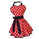 thumbnail image 2 of Delantales De Moda Vestido De Algodón Delantal De Puntilla De Encaje Hogar Cocina Rojo Con Cinturón Negro, 2 of 5