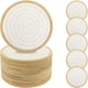 thumbnail image 1 of Juego de 5 absorbentes de bambú Coasters Eykao para bebidas, 10 cm, 1 of 6