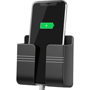 Genérica - Soporte Negro De Pared Adhesivo Para Celular