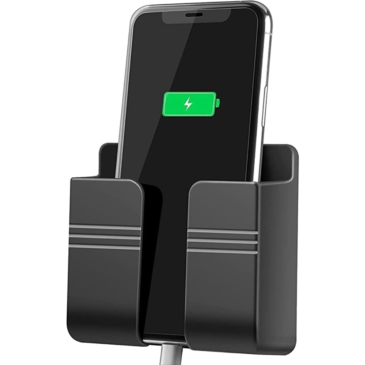 Genérica - Soporte Negro De Pared Adhesivo Para Celular