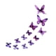 thumbnail image 3 of 12 Pegatinas De Pared De Mariposa Luminosa 3D De PVC Para Pasillo, Fiesta, Sala De Estar, Color Morado, 3 of 5