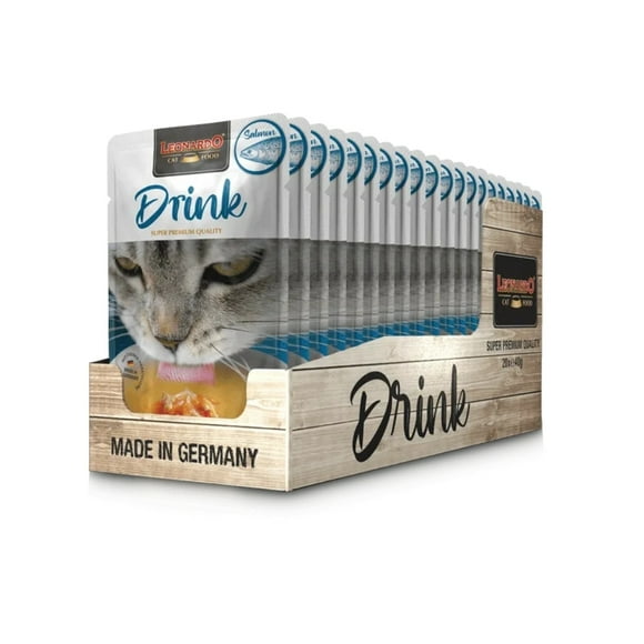 Sachet Sopa Leonardo Gatos Adultos Drink Salmón 20 Un