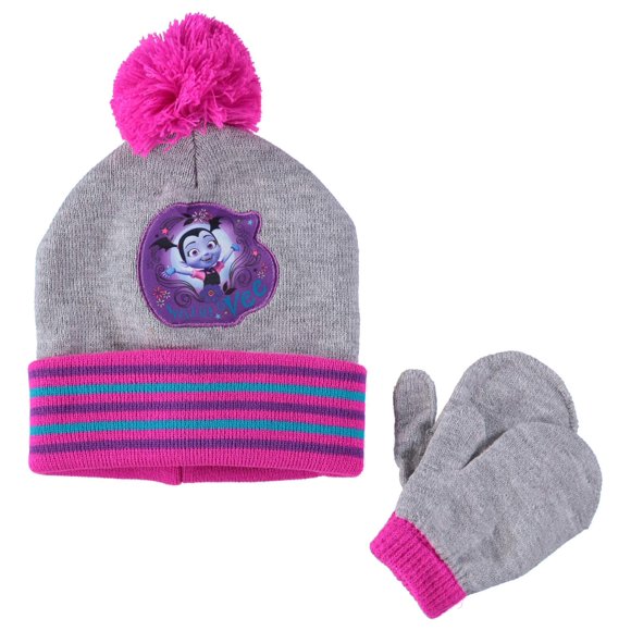 Set de gorro y mitones Disney Vampirina para niñas
