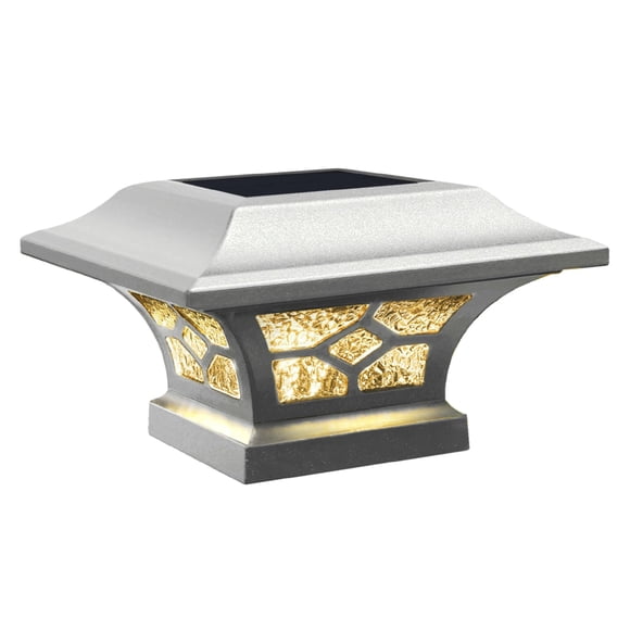 Capuchón solar para poste Classy Caps SLZ332W de aluminio blanco