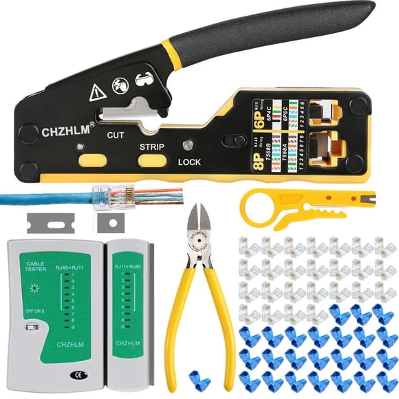 Kit de herramientas de engarzado CHZHLM RJ45 con conectores