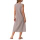 thumbnail image 3 of INSPIRE CHIC Vestidos sin mangas a cuadros para mujer, ajuste holgado casual, vestido midi de cuadros con bolsillos, atuendos de verano, S marrón oscuro, 3 of 6