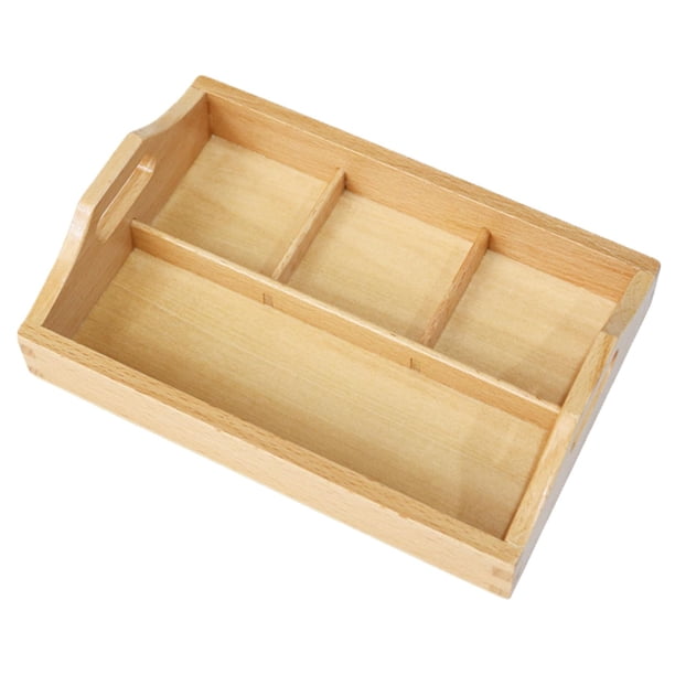 Caja De Madera Montessori, Soporte Para Juguetes, Bandeja Para Niños Pequeños, Juguete Temprano, 20X13,5X5cm