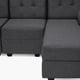 thumbnail image 5 of Seccional Boxter Xl Der Tela Negro, 5 of 7