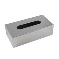 Magideal - Caja De Pañuelos De Acero Inoxidable Centro De Mesa Dispensador De Servilletas Caja De Almacenamiento Duradera Fácil De Usar Rectángulo Moderno Para