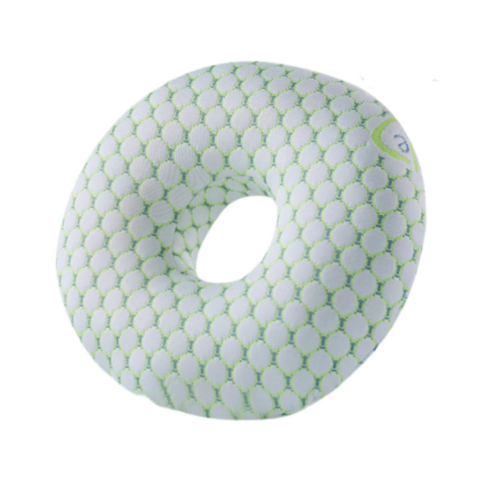 Magideal - Almohada De Oreja O En Forma De Moderada Perforada Moderna Cómoda Regalo De Cumpleaños Portátil Almohada De Protección De Orejas Suaves Para Dormir La Verde