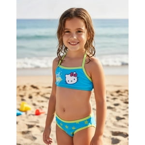 Traje De Baño Niña Hello Kitty Turquesa 3