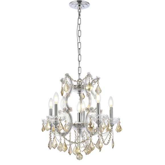 Lámpara de Araña Elegant Lighting 2800D20C-GT de 6 Luces en Cromo