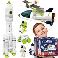 Coolduck - Set De Transbordador Espacial De Juguete Con Luces Y Sonido Para Niños De 3 A 8 Años