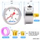 thumbnail image 2 of Manómetro MEANLIN MEASURE de acero inoxidable 0-15 psi, 2 of 7