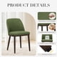 thumbnail image 2 of Sillas de comedor COLAMY tapizadas, juego de 4 con patas de madera, color verde, 2 of 6
