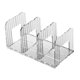 thumbnail image 3 of Divisor De Estantes, Organizador De Bolsos Desmontable Para Armario, Baño, Hogar, Oficina, Blanco Transparente, 3 Rejillas, 3 of 5