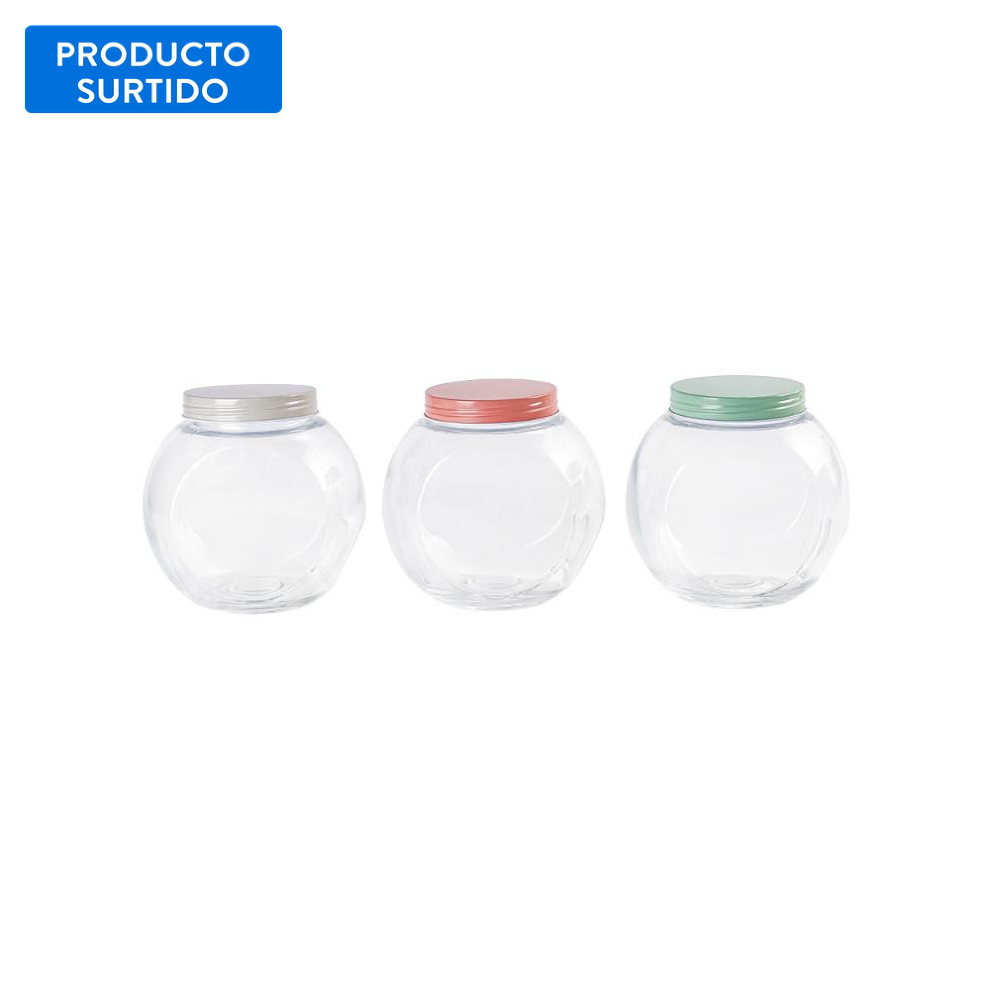 Canister Para Galletas 80% Vidrio 2 Piezas Surtido 1 Un Haus