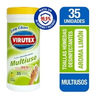 Toallitas Desinfectantes Multiuso Limón Tarro 35 Un Virutex