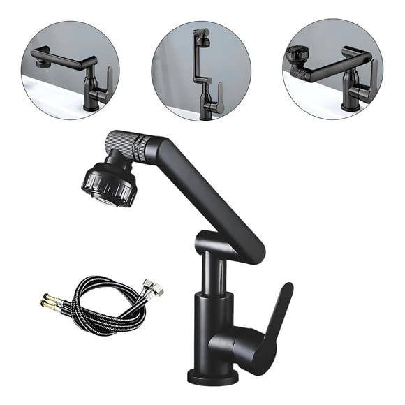 Llave Grifería Lavamanos Monomando Cuellos Giratorios 1080°