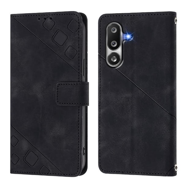 Funda Cartera para Samsung Galaxy M36 con Soporte y Ranuras, Resistente a Golpes y Rayones Negro