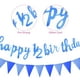thumbnail image 4 of Bandera triangular con purpurina para feliz cumpleaños de medio año y seis meses, bandera para tirar en fila, 4 of 5
