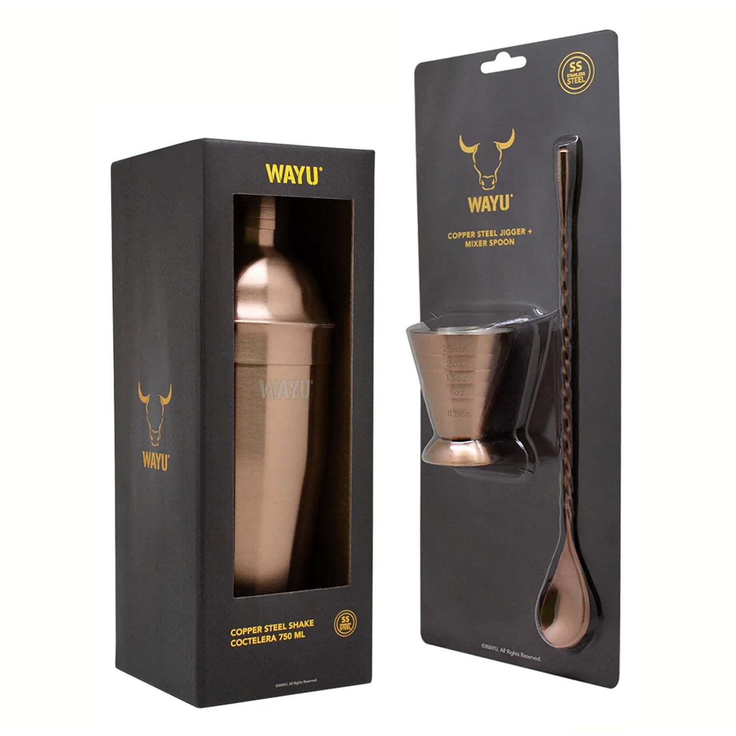 Hb Importaciones - Set Bartender Coctelera + Medidor Y Revolvedor- Wayu