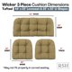 thumbnail image 3 of Juego de Cojines RSH DECOR 3 Piezas para Muebles de Mimbre Exterior 112x56 cm, 3 of 8