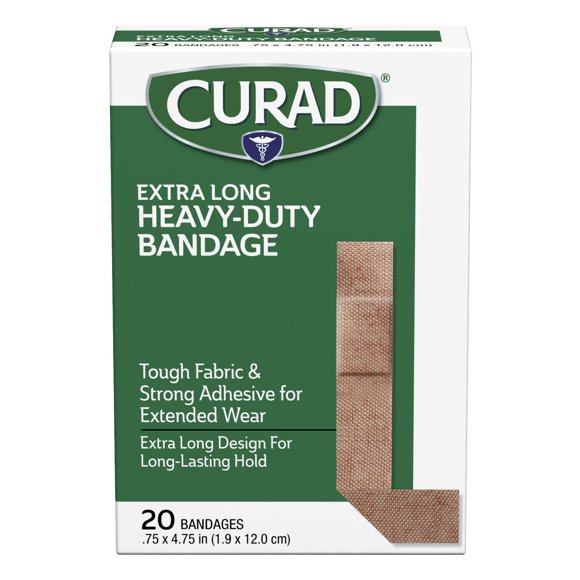 Vendaje Curad Extra Largo 20 unidades 1.9 × 12,0 cm