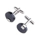 thumbnail image 3 of Gemelos Cuff Link Cufflinks Para Hombres De Acero Inoxidable - Piedra Negra, 3 of 3