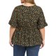 thumbnail image 3 of GRACE & GRANDEUR Blusa de Mujer Talla Grande con Estampado Floral Ditsy, Lazo Frontal, Cuello en V, Manga con Volantes, Top Peplum, Blusa Babydoll de Verano 4X Negro, 3 of 6