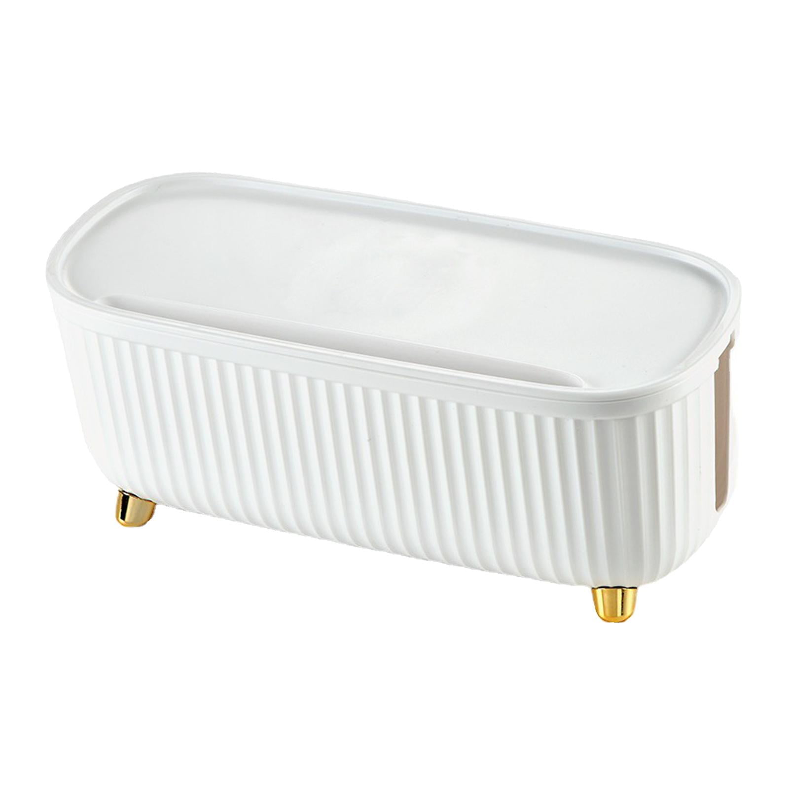 Magideal - Caja De Gestión De Cables, Organizador De Cables De Gestión De Cables De Escritorio Para Escritorio, Cable De Computadora, Escritorio, Dormitorio , Blanco