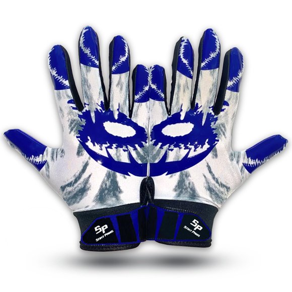 Guantes de fútbol americano Stiky Paws Juvenil Talla Media Azul