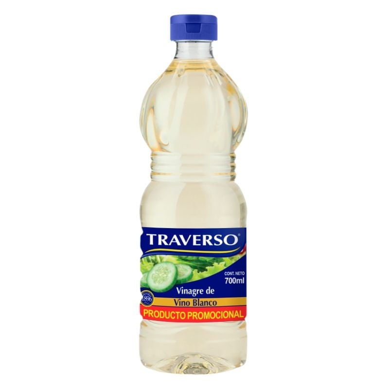 Vinagre De Vino Blanco Botella 700 ml Traverso