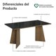 thumbnail image 3 of Mesa de Comedor Madesa 5389 con Vidrio Rectangular Marrón/Negro, 3 of 6