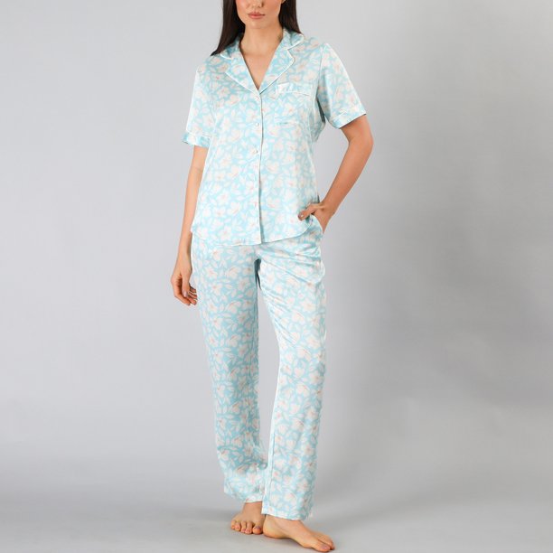 Set Camisero + Pantalon Satin Print Flores Mujer 33824-247