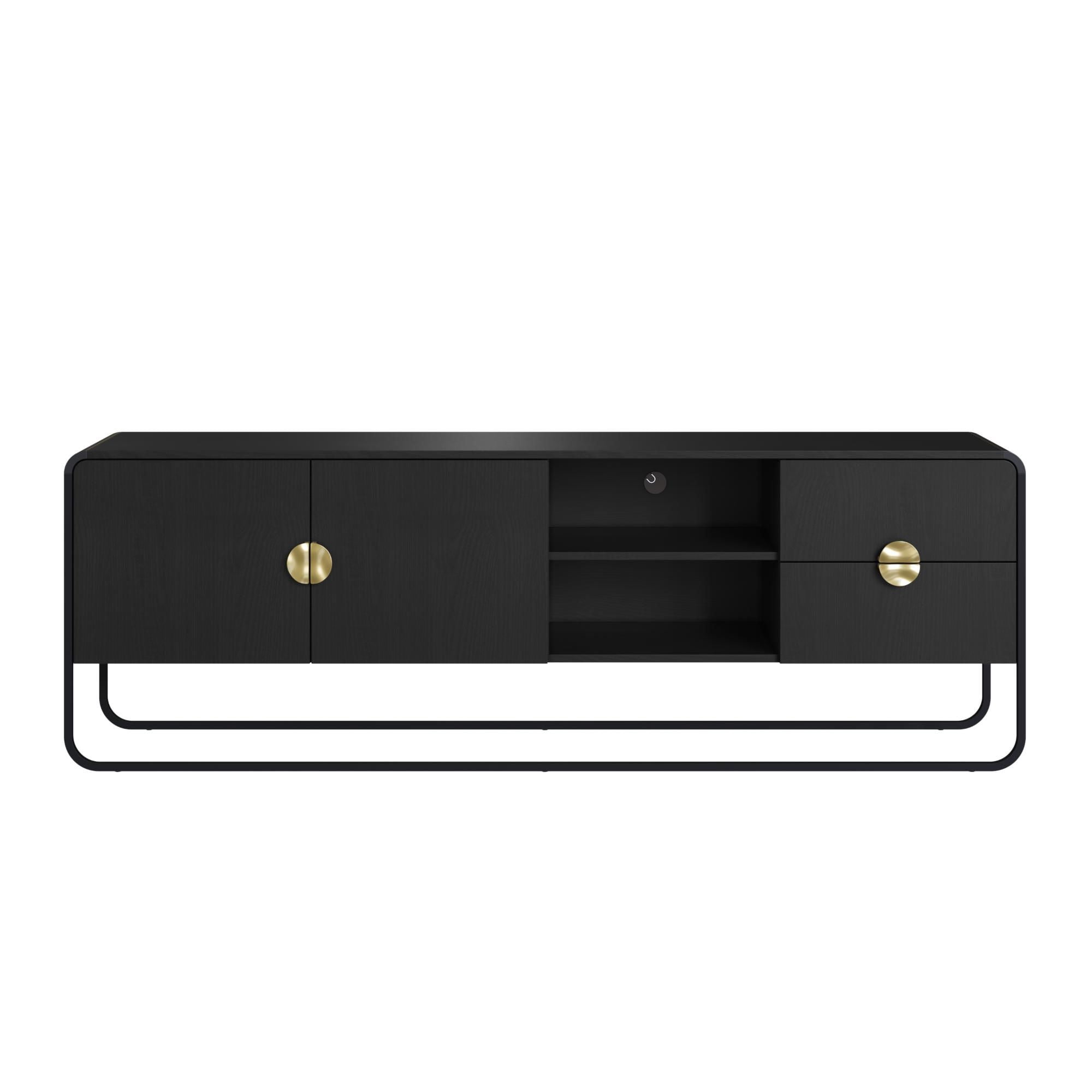 Decocasa - Rack 65"" 28076 Negro
