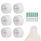 thumbnail image 1 of 6 Pcs Ganchos para Toallas de Empuje, Gancho Redondo Adhesivo para Toallas de Cocina, Baño, Manos y Platos, Blanco, 1 of 7