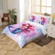 thumbnail image 2 of Christm-as Trees D-u-t Co-ve-r Queen Size Sa-nta Claus- and Snowman Comfort-er Cover with 2 Pillow-case for Te-ens Adults Kids S-tarry Sky Be-dding Set Snow Sc-ene Brea-thable 3 Pieces D-ecorative, 2 of 5