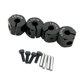 thumbnail image 5 of 4x RC Hex Wheel Hubs Adaptador De Transmisión Para SCX10 CC01 1/10 RC Car 10mm Negro, 5 of 5